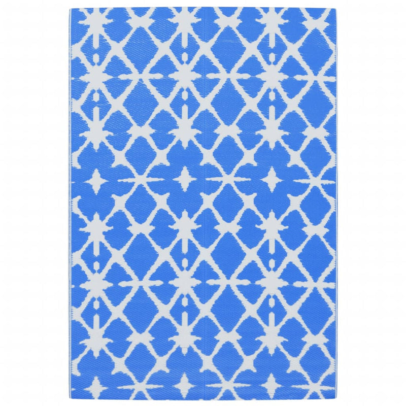 Load image into Gallery viewer, Vidaxl buitenkleed arakil 140x200 cm polypropeen blauw en wit

