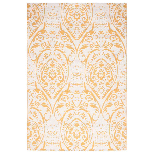 Vidaxl buitenkleed arakil 140x200 cm polypropeen geel