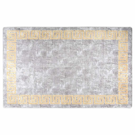 Vidaxl vloerkleed wasbaar anti-slip 160x230 cm grijs
