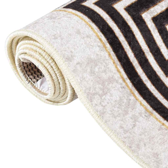 Vidaxl vloerkleed wasbaar anti-slip 160x230 cm lichtbeige