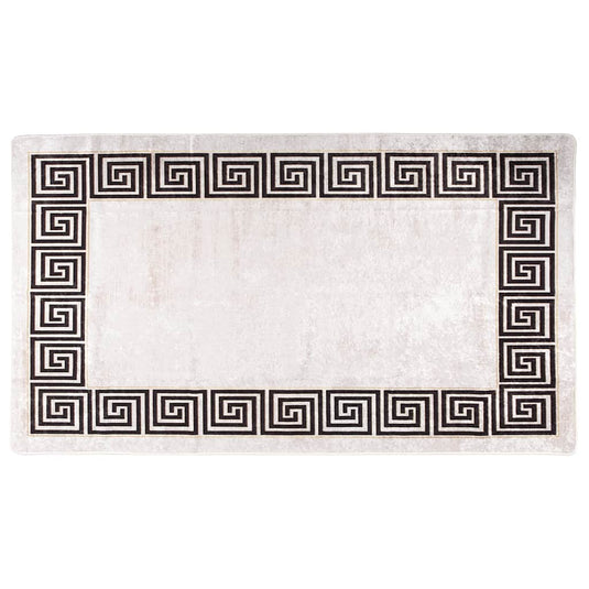 Vidaxl vloerkleed wasbaar anti-slip 190x300 cm lichtbeige