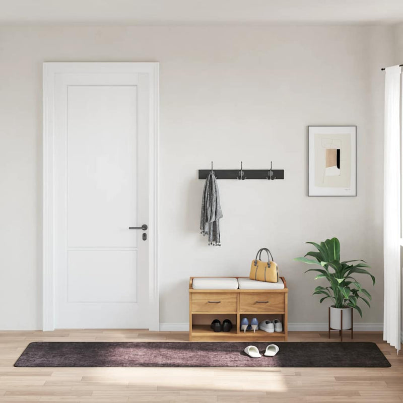 Load image into Gallery viewer, Vidaxl vloerkleed wasbaar anti-slip 80x300 cm antracietkleurig
