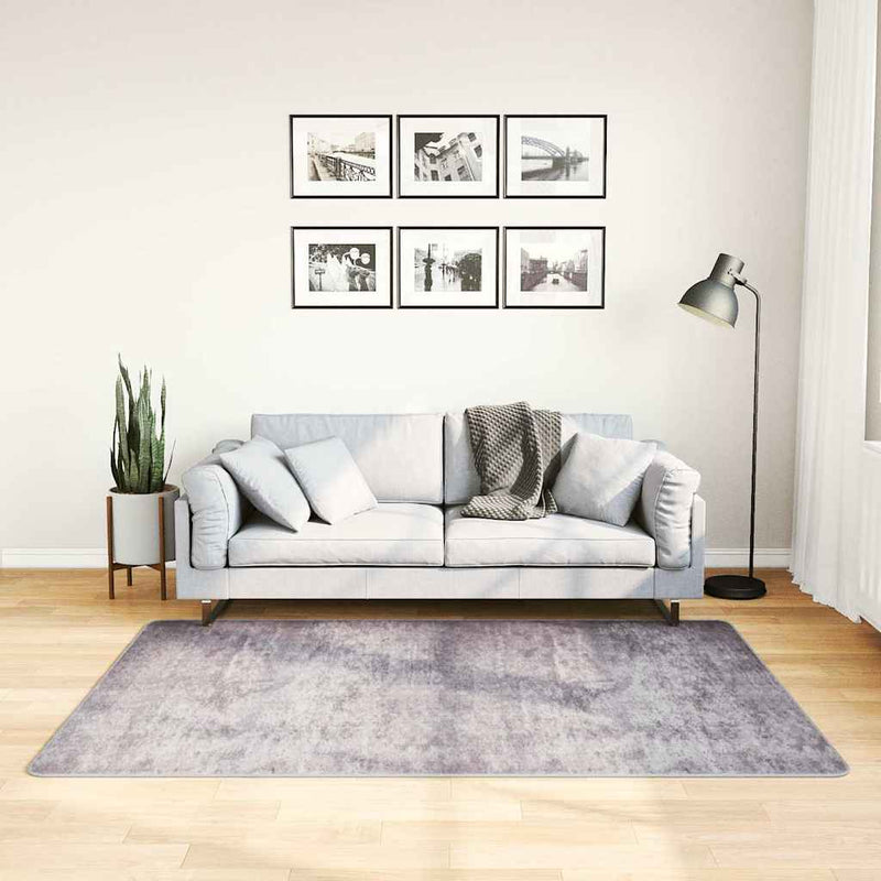 Load image into Gallery viewer, Vidaxl vloerkleed wasbaar anti-slip 120x180 cm grijs
