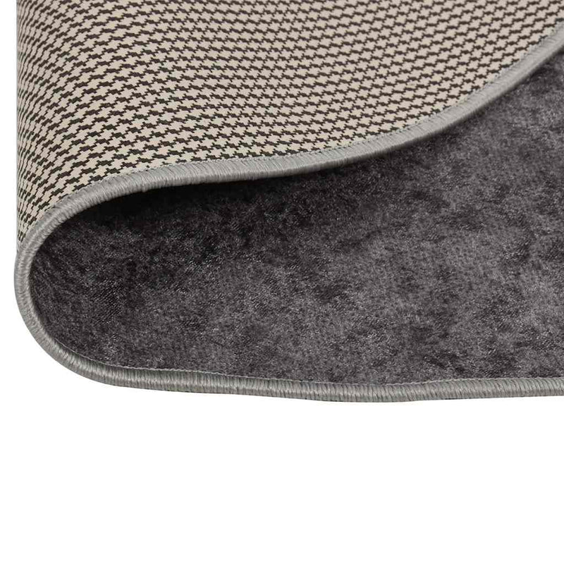 Load image into Gallery viewer, Vidaxl vloerkleed wasbaar anti-slip ø120 cm grijs
