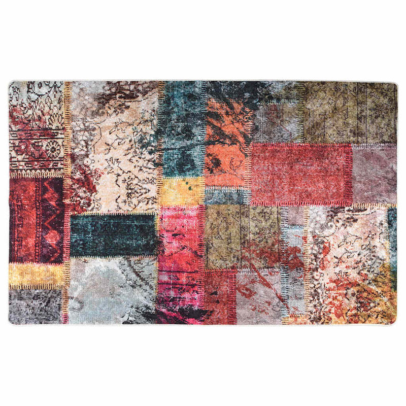 Load image into Gallery viewer, Vidaxl vloerkleed wasbaar anti-slip patchwork 160x230 cm meerkleurig
