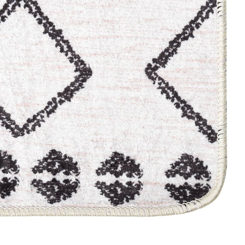 Load image into Gallery viewer, Vidaxl vloerkleed wasbaar anti-slip 160x230 cm zwart en wit
