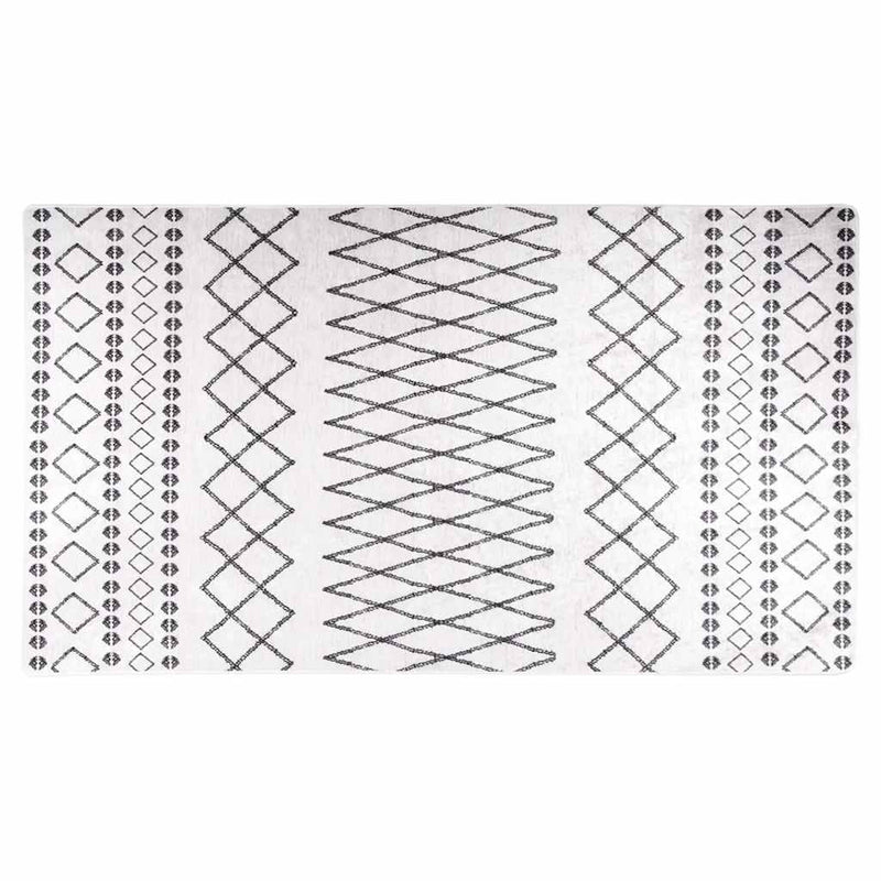 Load image into Gallery viewer, Vidaxl vloerkleed wasbaar anti-slip 190x300 cm zwart en wit
