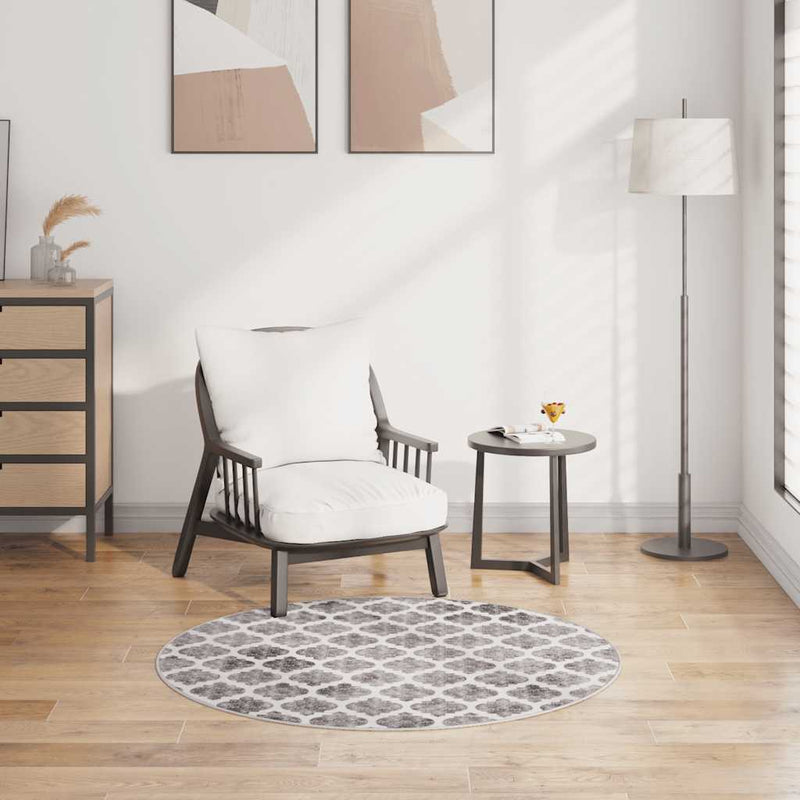Load image into Gallery viewer, Vidaxl vloerkleed wasbaar anti-slip ø120 cm meerkleurig

