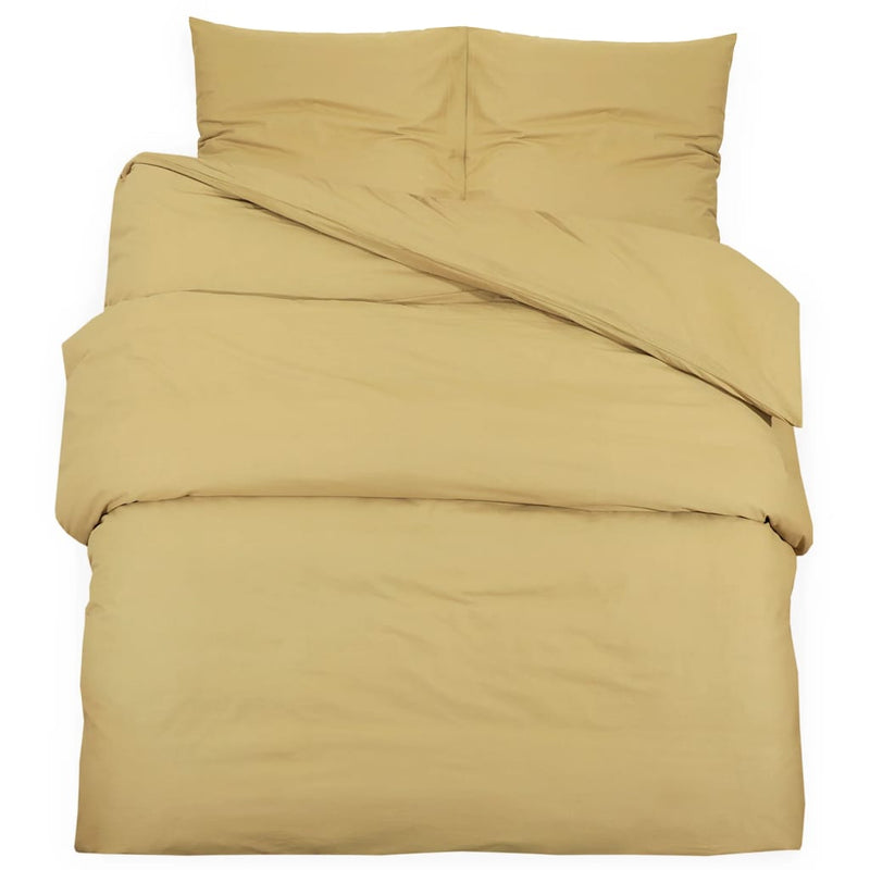 Cargue la imagen en el visor de la galería, Vidaxl dekbedovertrekset lichtgewicht 200x220 cm microvezel taupe
