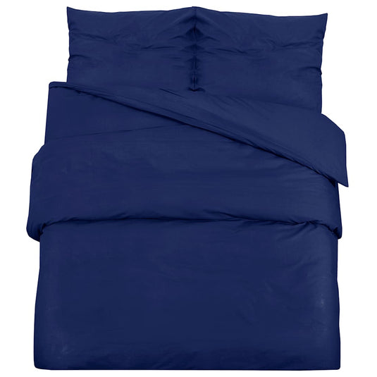 Vidaxl dekbedovertrekset 155x220 cm microvezel marineblauw
