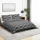 Vidaxl dekbedovertrekset 140x200 cm katoen donkergrijs en wit
