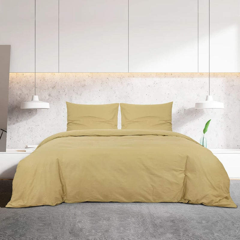 Load image into Gallery viewer, VidaXL Dekbedovertrekset 220x240 cm katoen taupe
