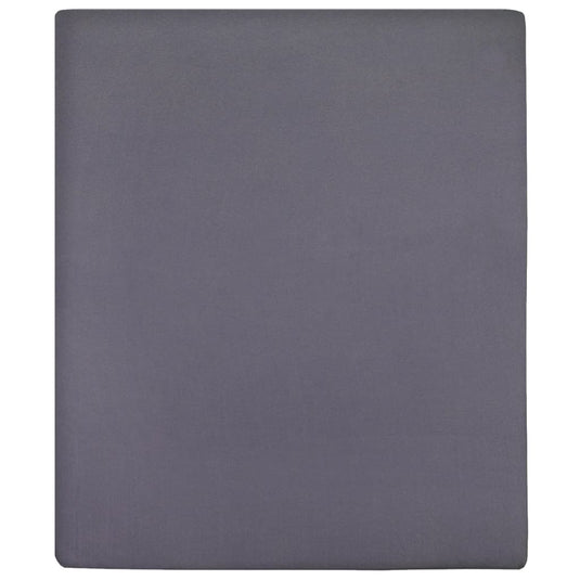 Vidaxl hoeslakens 2 st jersey 180x200 cm katoen antracietkleurig