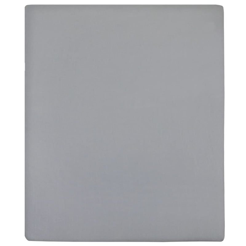 Load image into Gallery viewer, Vidaxl hoeslaken jersey 140x200 cm katoen grijs
