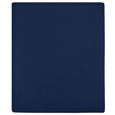 Vidaxl hoeslaken jersey 100x200 cm katoen marineblauw