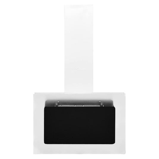 VidaXL Wandafzuigkap 60 cm roestvrij staal gehard glas zilverkleurig