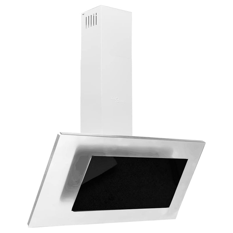 Load image into Gallery viewer, Vidaxl wandafzuigkap 90 cm roestvrij staal gehard glas zilverkleurig
