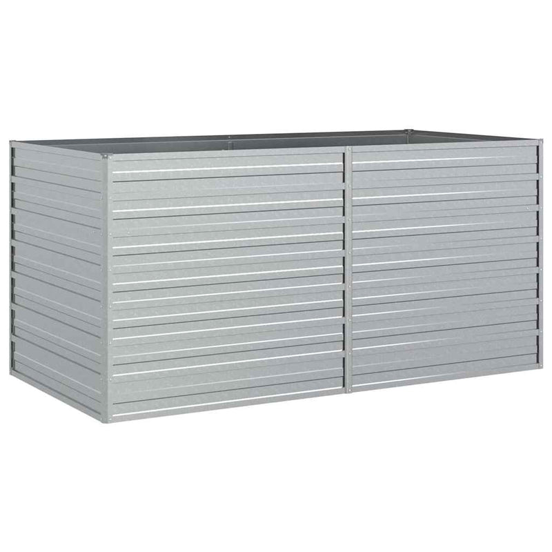 Load image into Gallery viewer, Vidaxl plantenbak verhoogd 160x80x77 cm gegalvaniseerd staal zilver

