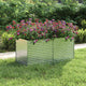 Vidaxl plantenbak verhoogd 160x80x77 cm gegalvaniseerd staal zilver