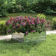 Vidaxl plantenbak verhoogd 100x100x45 cm gegalvaniseerd staal zilver