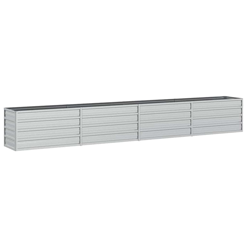 Load image into Gallery viewer, Vidaxl plantenbak verhoogd 320x40x45 cm gegalvaniseerd staal zilver
