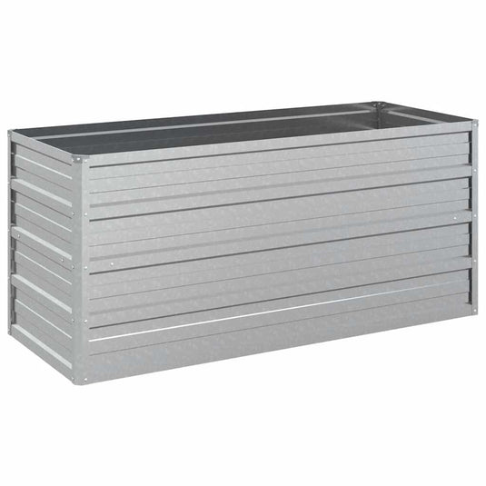 Vidaxl plantenbak verhoogd 100x40x45 cm gegalvaniseerd staal zilver