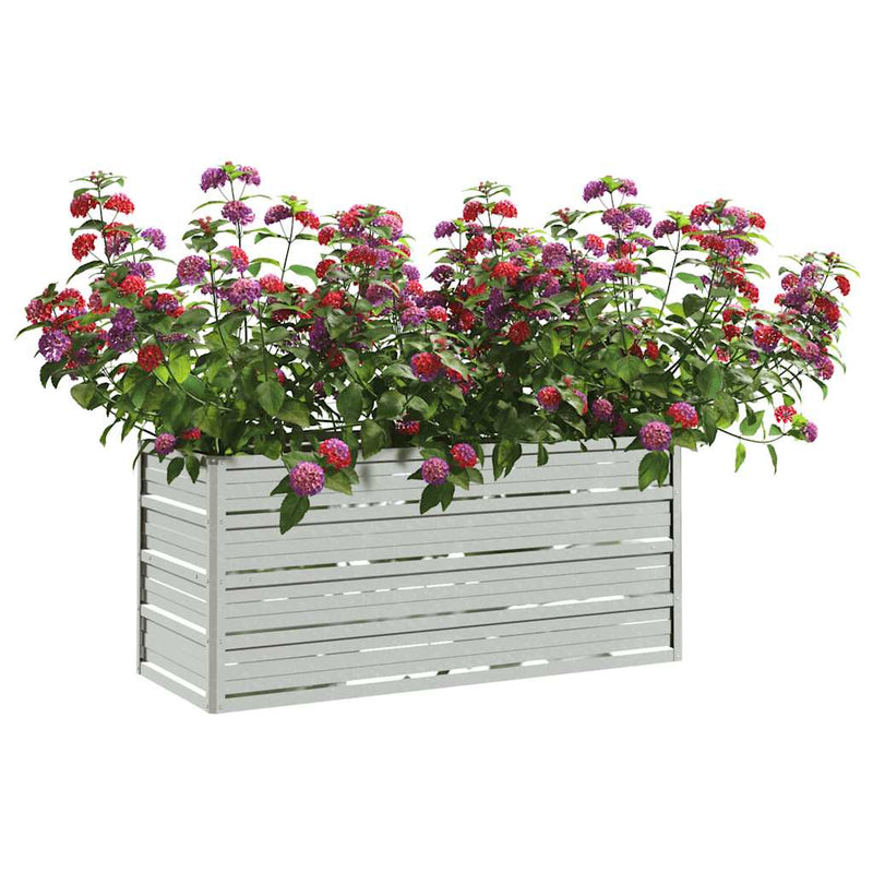 Load image into Gallery viewer, Vidaxl plantenbak verhoogd 100x40x45 cm gegalvaniseerd staal zilver
