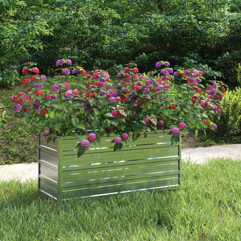 Load image into Gallery viewer, Vidaxl plantenbak verhoogd 100x40x45 cm gegalvaniseerd staal zilver
