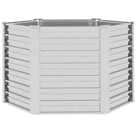 Vidaxl plantenbak verhoogd 129x77 cm gegalvaniseerd staal zilverkleur
