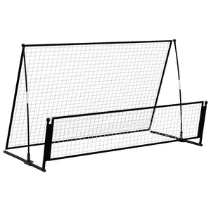 Vidaxl voetbalrebounder voetbaldoel 2-in-1 202x104x120 cm staal
