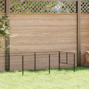 Vidaxl hondenkennel 5 m² staal zwart