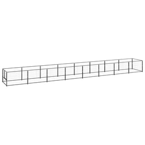 VidaXL Hondenkennel 8 m² staal zwart