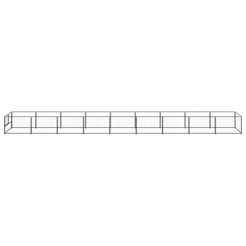 Load image into Gallery viewer, VidaXL Hondenkennel 9 m² staal zwart
