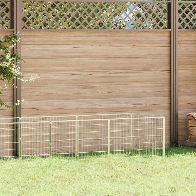 ギャラリービューアに画像をロードする, Vidaxl hondenkennel 5 m² staal zilverkleurig
