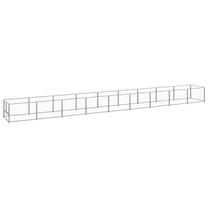 VidaXL Hondenkennel 9 m² staal zilverkleurig