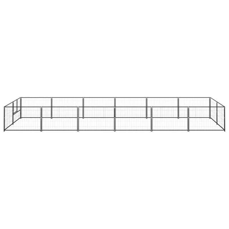 Load image into Gallery viewer, VidaXL Hondenkennel 12 m² staal zwart
