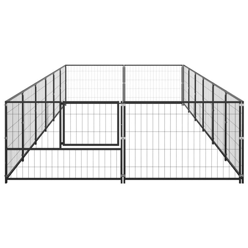 Load image into Gallery viewer, VidaXL Hondenkennel 12 m² staal zwart
