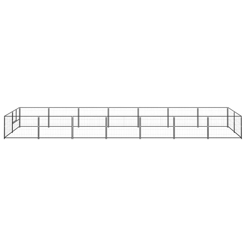 Load image into Gallery viewer, VidaXL Hondenkennel 14 m² staal zwart
