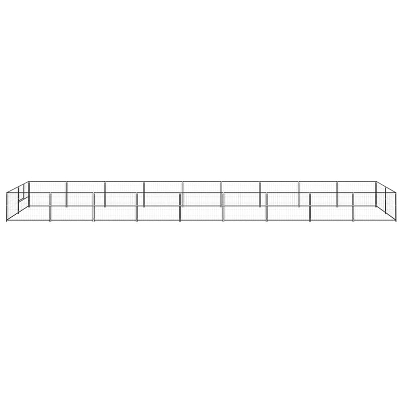 Load image into Gallery viewer, VidaXL Hondenkennel 18 m² staal zwart
