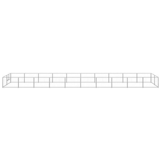 VidaXL Hondenkennel 20 m² staal zilverkleurig