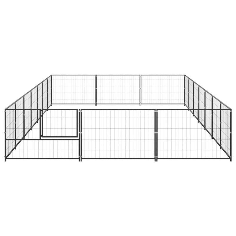 Load image into Gallery viewer, VidaXL Hondenkennel 21 m² staal zwart
