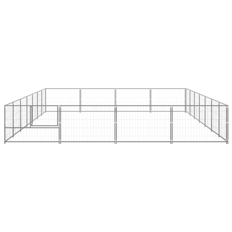 Load image into Gallery viewer, VidaXL Hondenkennel 28 m² staal zilverkleurig
