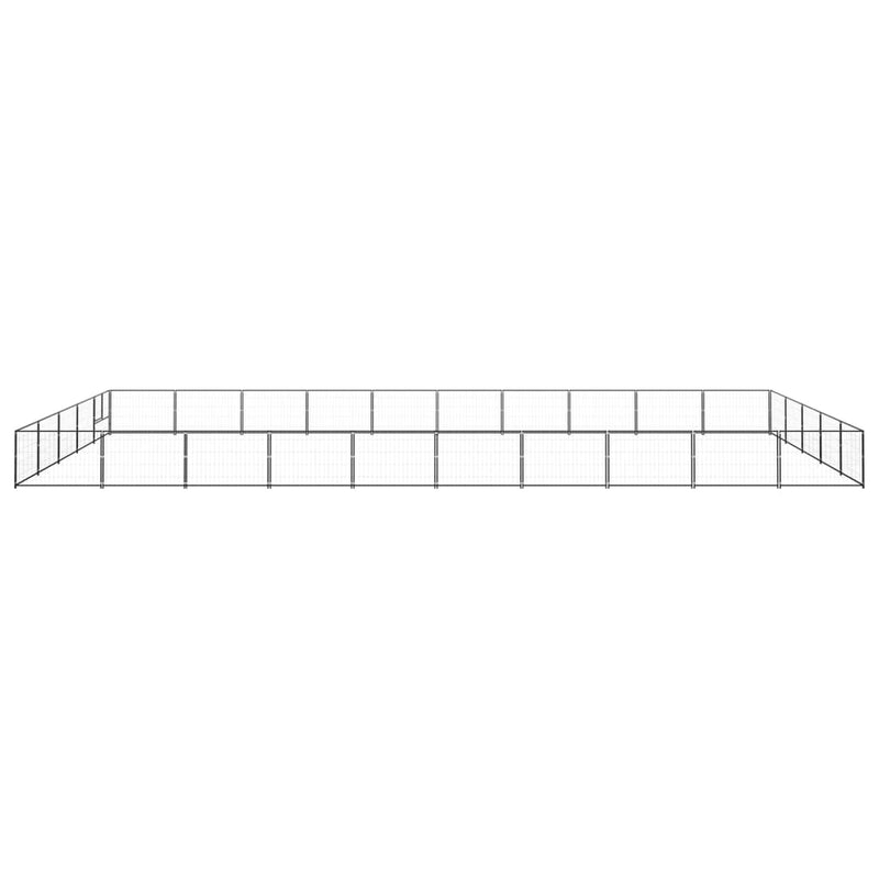 Load image into Gallery viewer, VidaXL Hondenkennel 50 m² staal zwart
