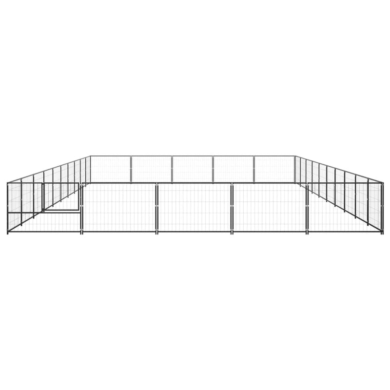 Load image into Gallery viewer, VidaXL Hondenkennel 50 m² staal zwart
