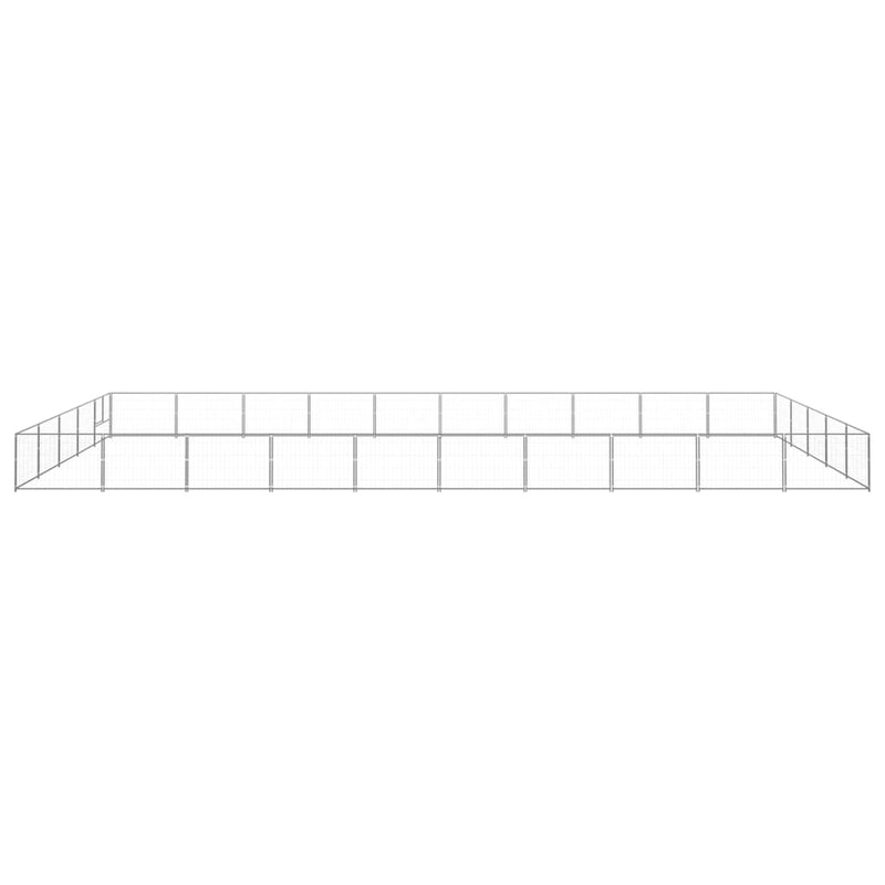 Load image into Gallery viewer, VidaXL Hondenkennel 50 m² staal zilverkleurig
