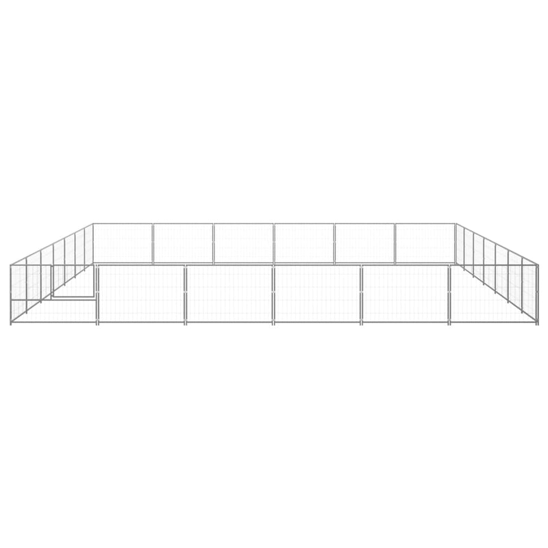 Load image into Gallery viewer, VidaXL Hondenkennel 42 m² staal zilverkleurig
