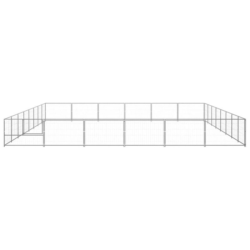 Load image into Gallery viewer, VidaXL Hondenkennel 48 m² staal zilverkleurig
