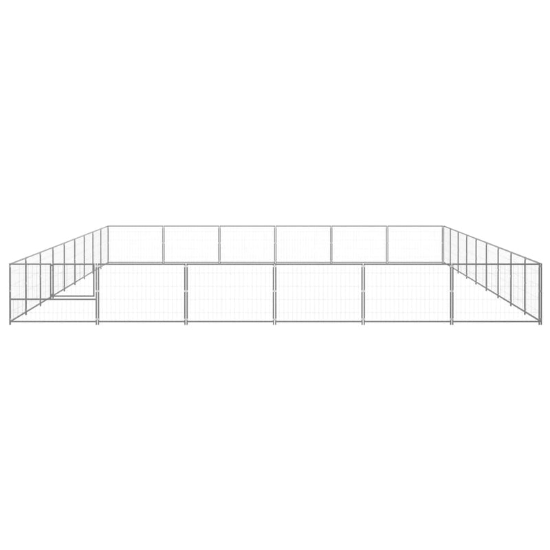 Load image into Gallery viewer, VidaXL Hondenkennel 54 m² staal zilverkleurig

