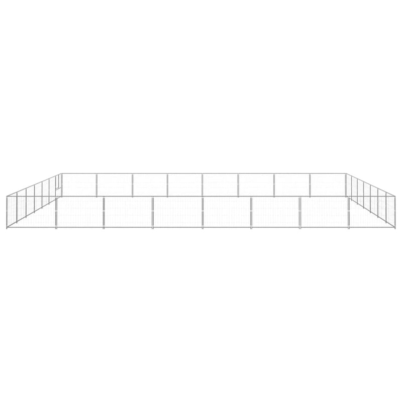 Load image into Gallery viewer, VidaXL Hondenkennel 56 m² staal zilverkleurig
