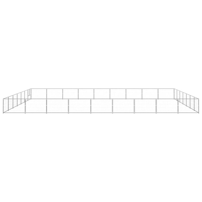 Load image into Gallery viewer, VidaXL Hondenkennel 63 m² staal zilverkleurig
